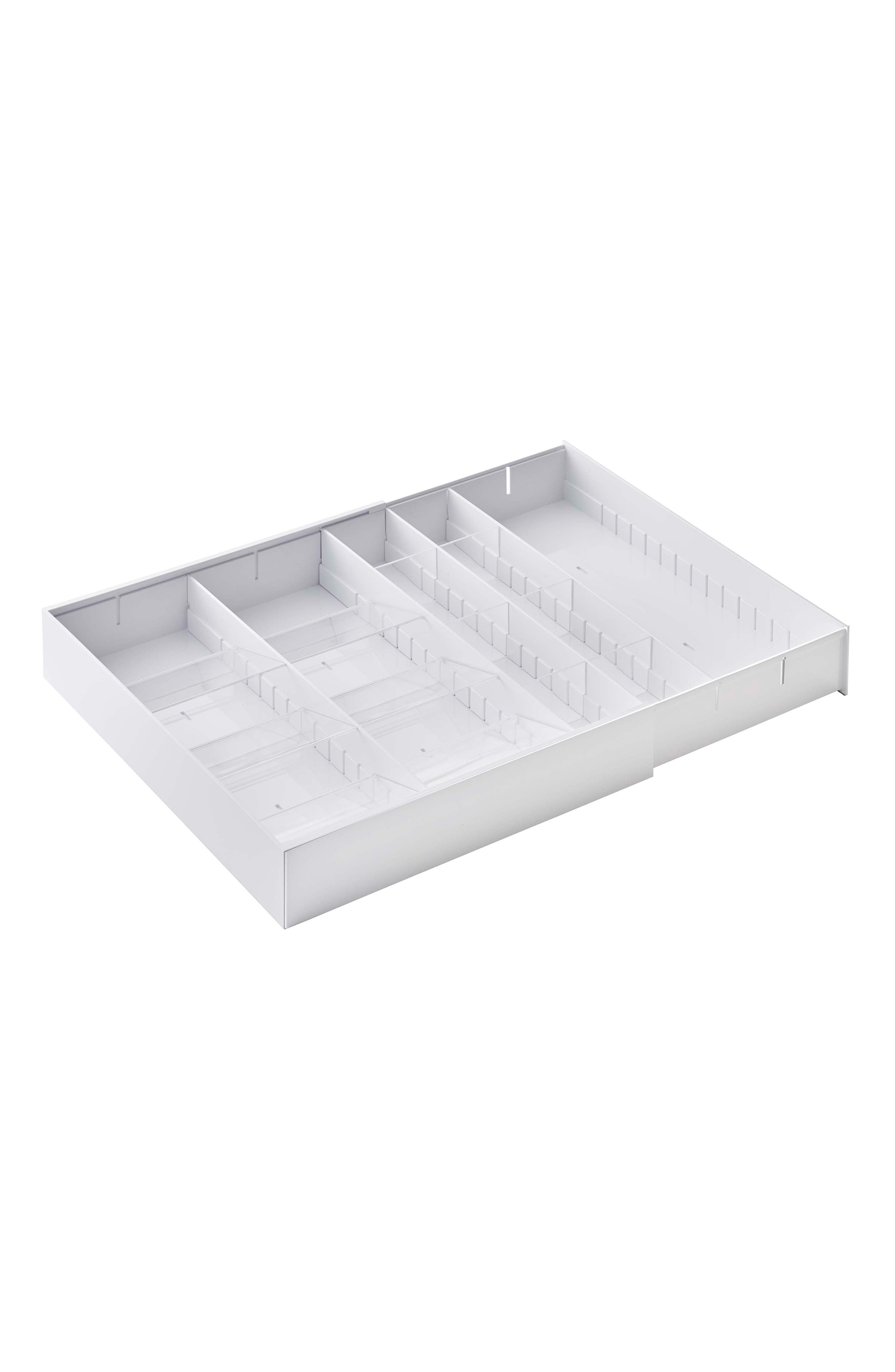 Yamazaki Expandable Cutlery Organizer In White