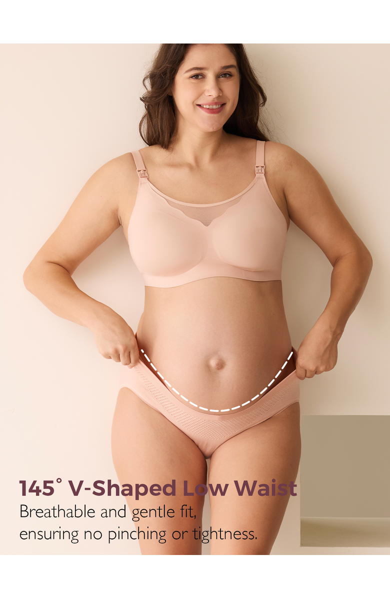 Momcozy Postpartum Panties,2 Pack, Alternate, color, Black And Oyster Pink