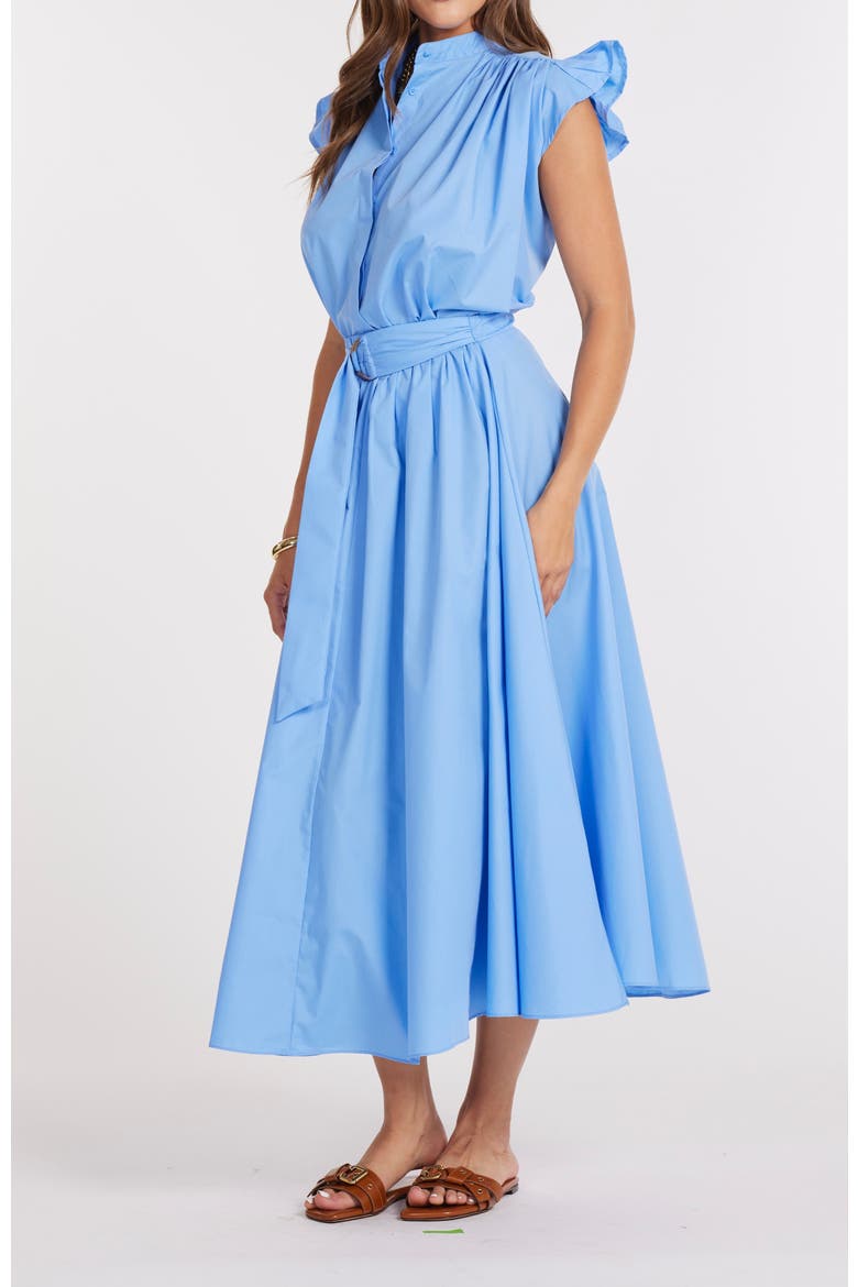 Camryn Poplin Skirt, Alternate, color, Azure