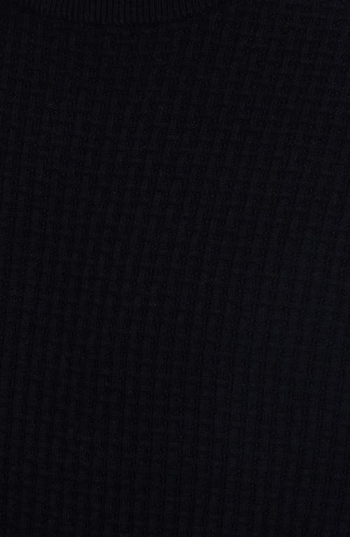 Px Textured Cotton Sweater In Black
