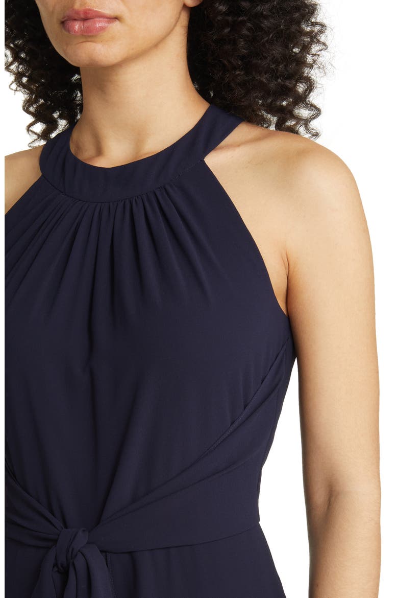 Halter Neck Chiffon Jumpsuit, Alternate, color, NAVY