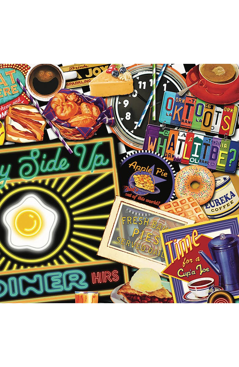 Hart Puzzles Boomer's Favorite Diners by Kate Ward Thacker, 24 x 30 Inches, 1000 Piece Puzzle, Alternate, color, Multicolored