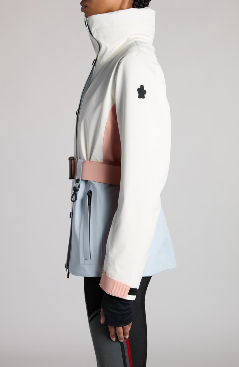 Moncler Grenoble Hainets Colorblock Ski Jacket, Alternate, color, Talco/ Alluminio