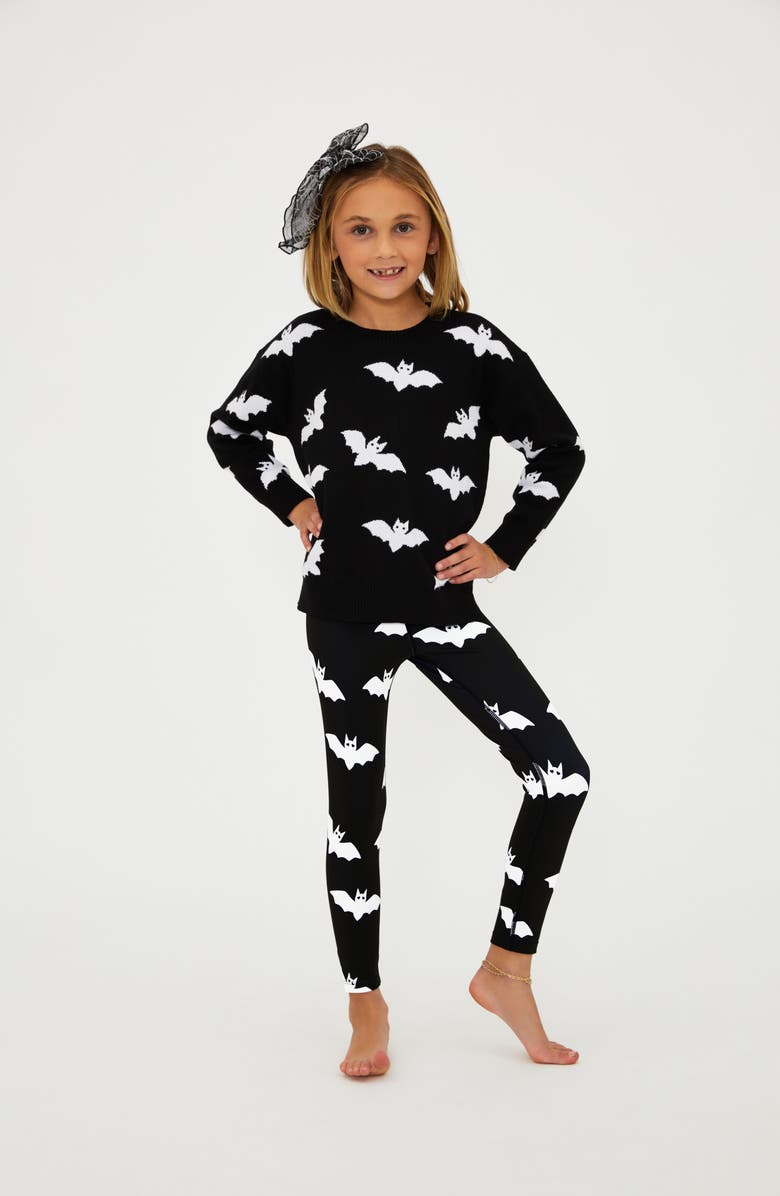 Beach Riot Kids' Little Callie Cotton Sweater, Alternate, color, Bats