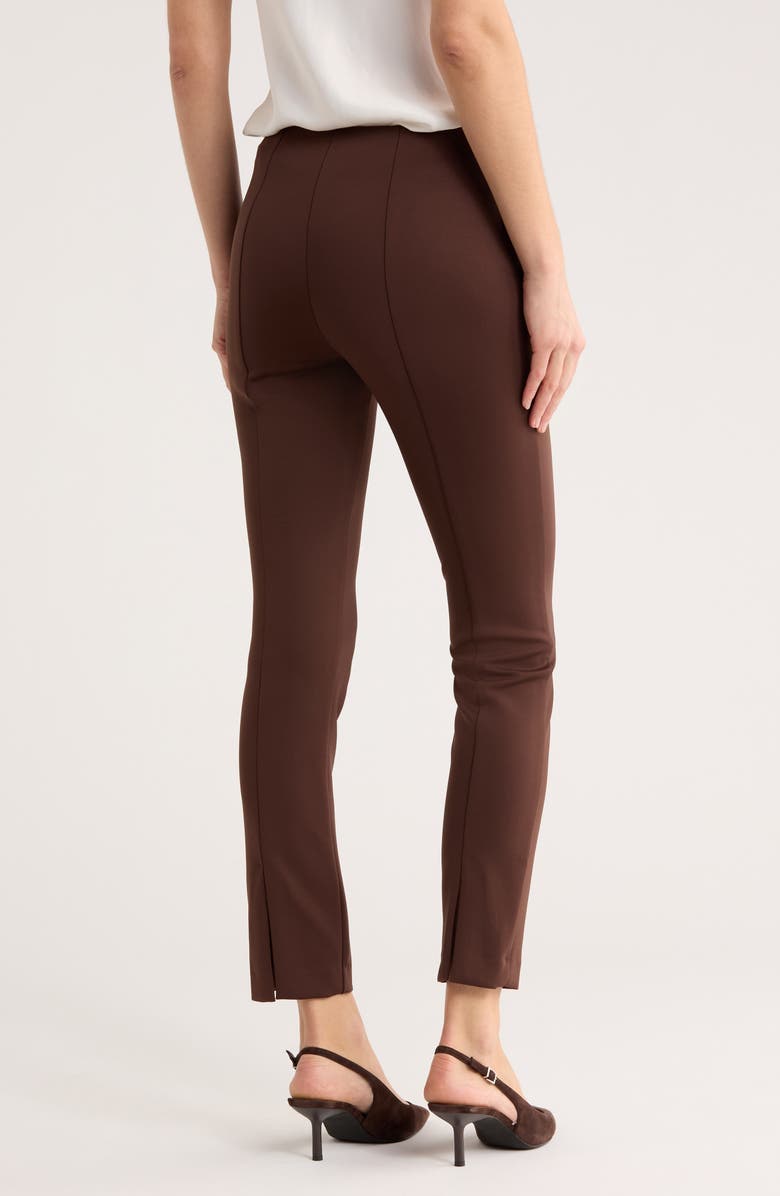 Theory Tennyson High Waist Slim Fit Tech Knit Pants, Alternate, color, Redwood