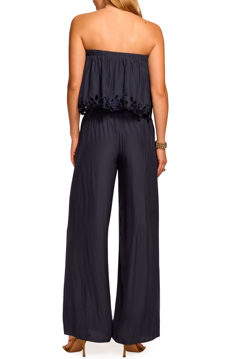 Ramy Brook Christiana Strapless Jumpsuit, Alternate, color, Navy