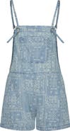 Billabong Kids' Wave Watch Jr. Bandana Print Denim Romper