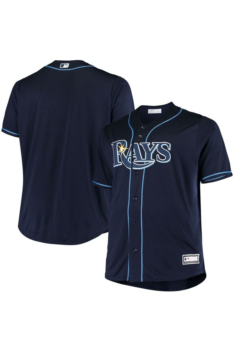 Men's Navy Tampa Bay Rays Big & Tall Replica Alternate Team Jersey, Main, color, Navy