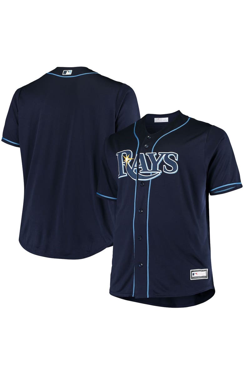 PROFILE Men's Navy Tampa Bay Rays Big & Tall Replica Alternate Team Jersey, Main, color, 