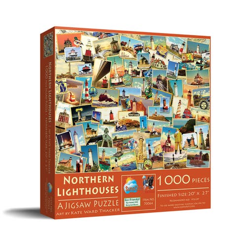 Northern Lighthouses 1000 piece Jigsaw Puzzle for Adults