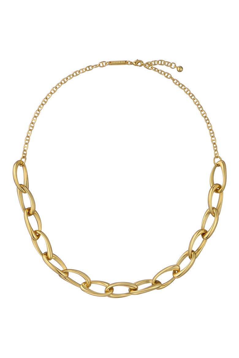 Corola Contour Chain Necklace, Main, color, METALLIC GOLD