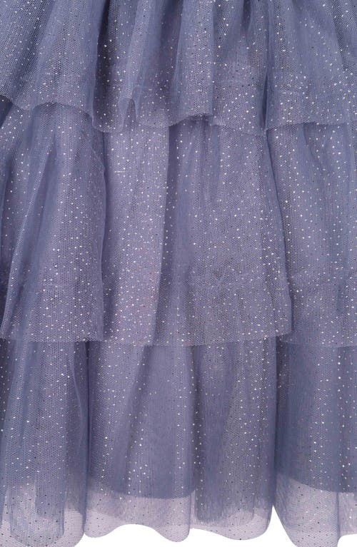 Zunie Kids' Sequin Bodice Unicorn Tutu Dress In Ivory/dark Blue