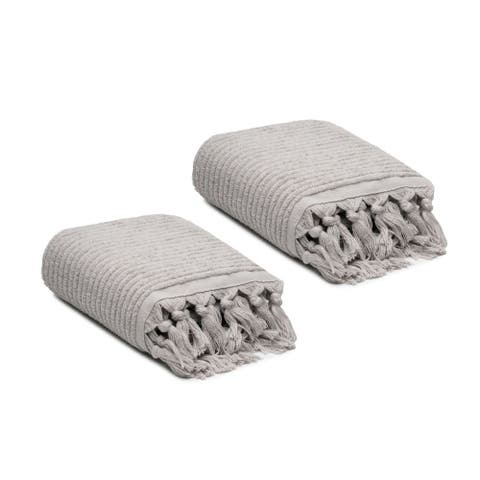 Ribbed Loom Terry Hand Towel  - Set of 2