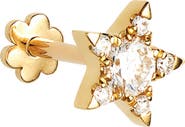 MARIA TASH Diamond Star Threaded Stud Earring