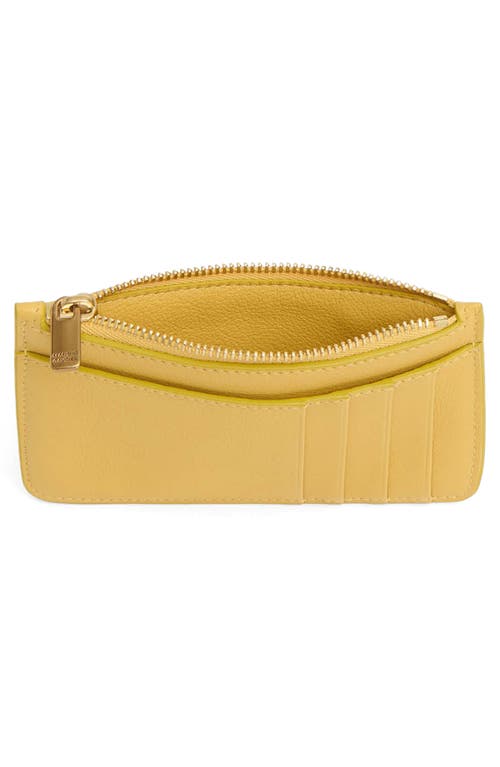 Shop Mansur Gavriel Leather Zip Card Holder