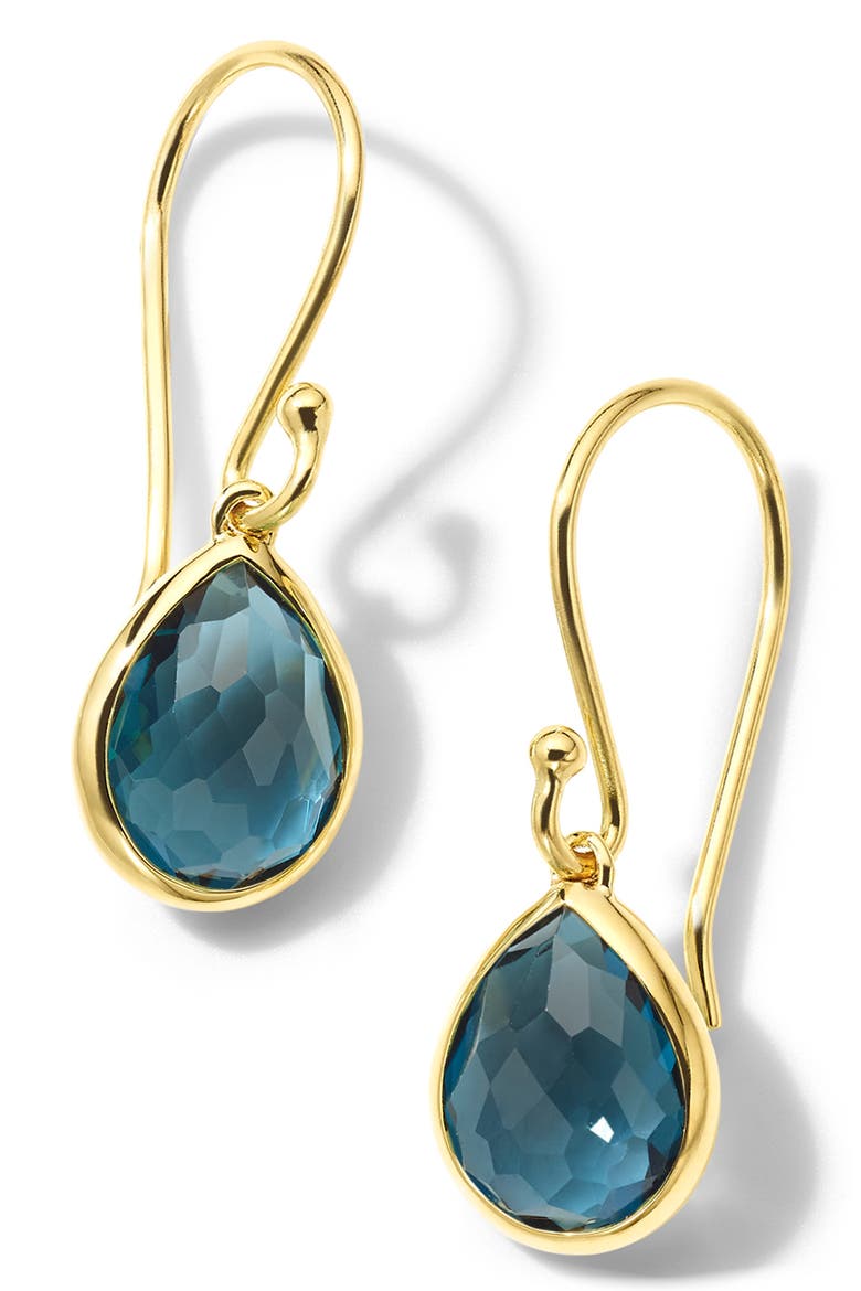 Rock Candy Teeny Teardrop Earrings, Main, color, GOLD
