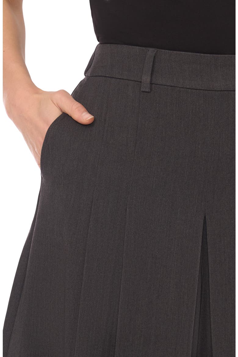 Pleat Front Culottes, Alternate, color, MEDIUM HEATHER GREY