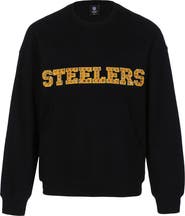 CUCE Women's Cuce Black Pittsburgh Steelers Chenille Jeweled Sweatshirt