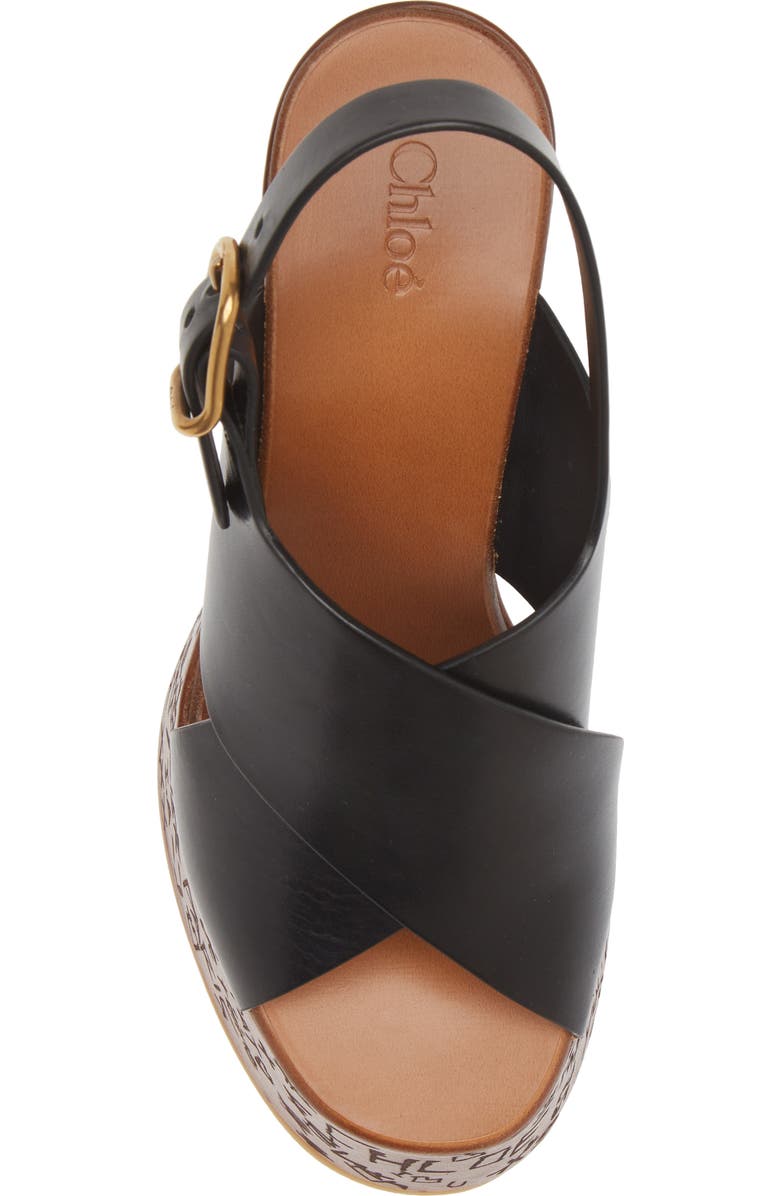 Chloé Maxime Wedge Sandal, Alternate, color, 001 Black