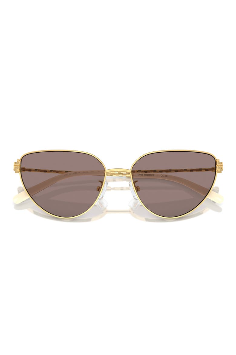 56mm Cat Eye Sunglasses, Alternate, color, GOLD