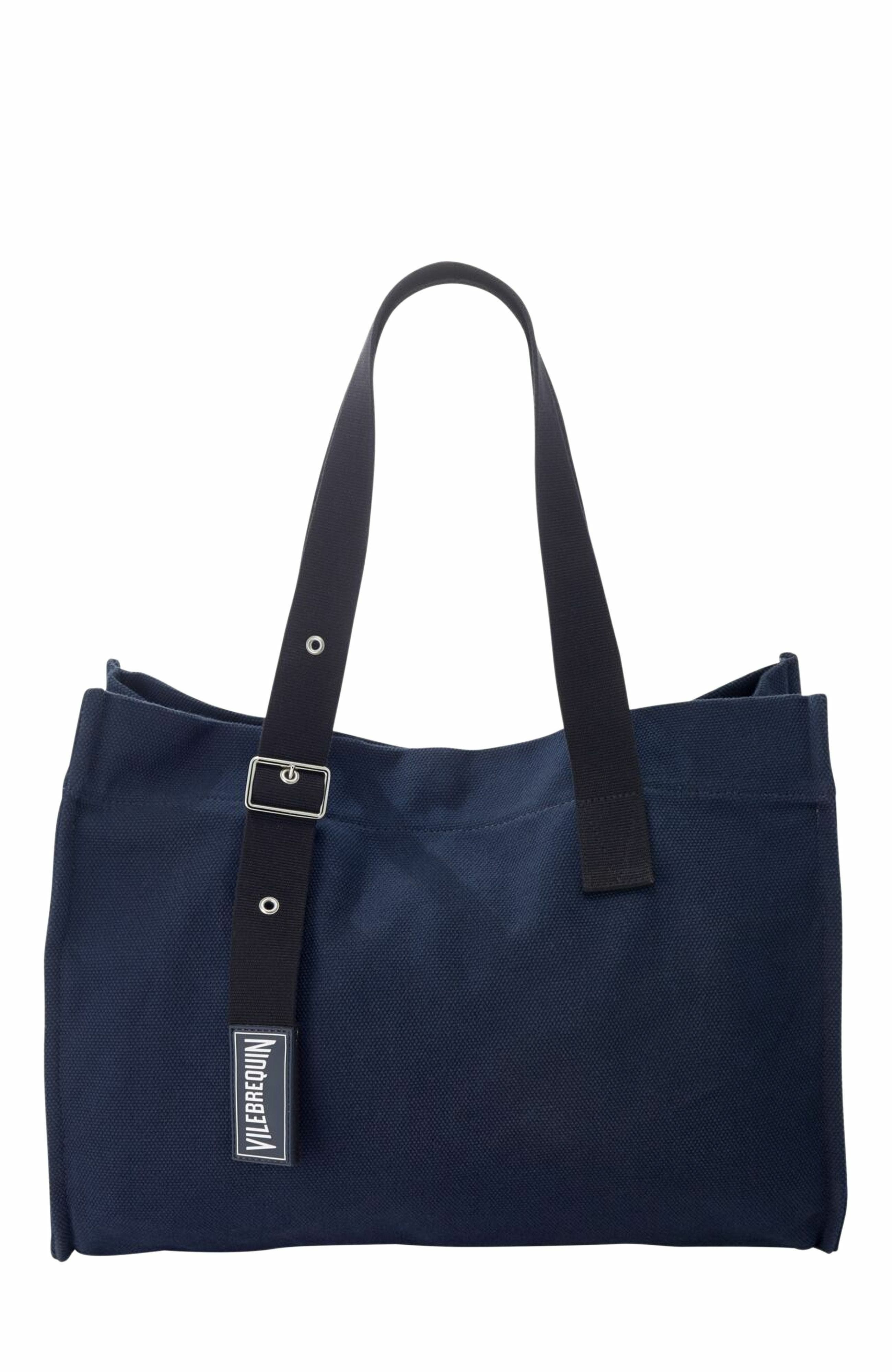 Vilebrequin Solid Beach Bag, Main, color, Bleu Marine