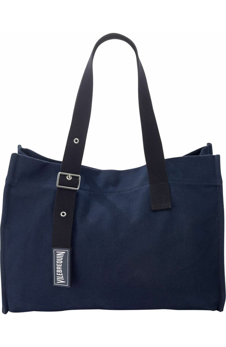Vilebrequin Solid Beach Bag, Main, color, Bleu Marine