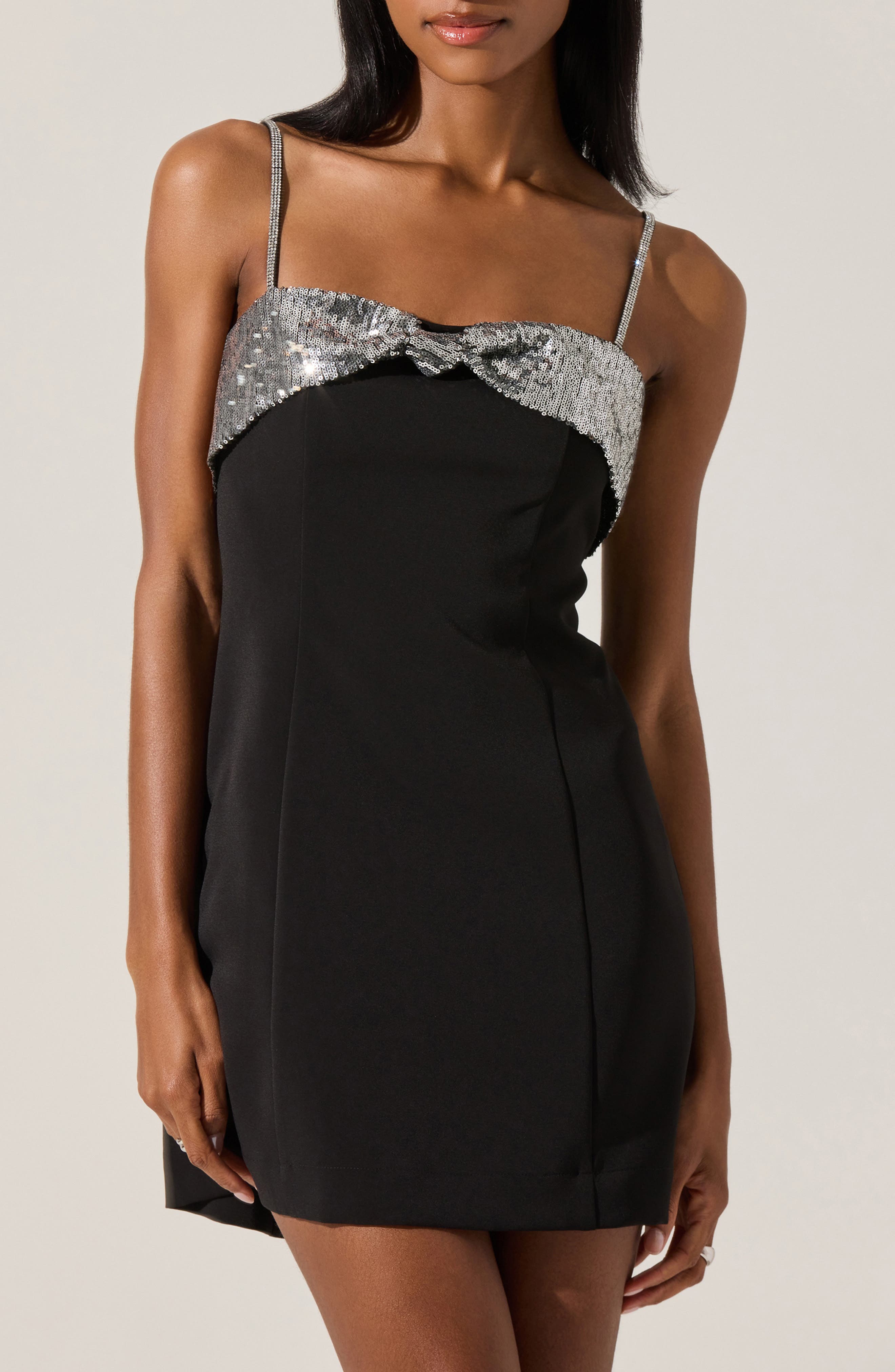 Halya Sequin Bow Minidress