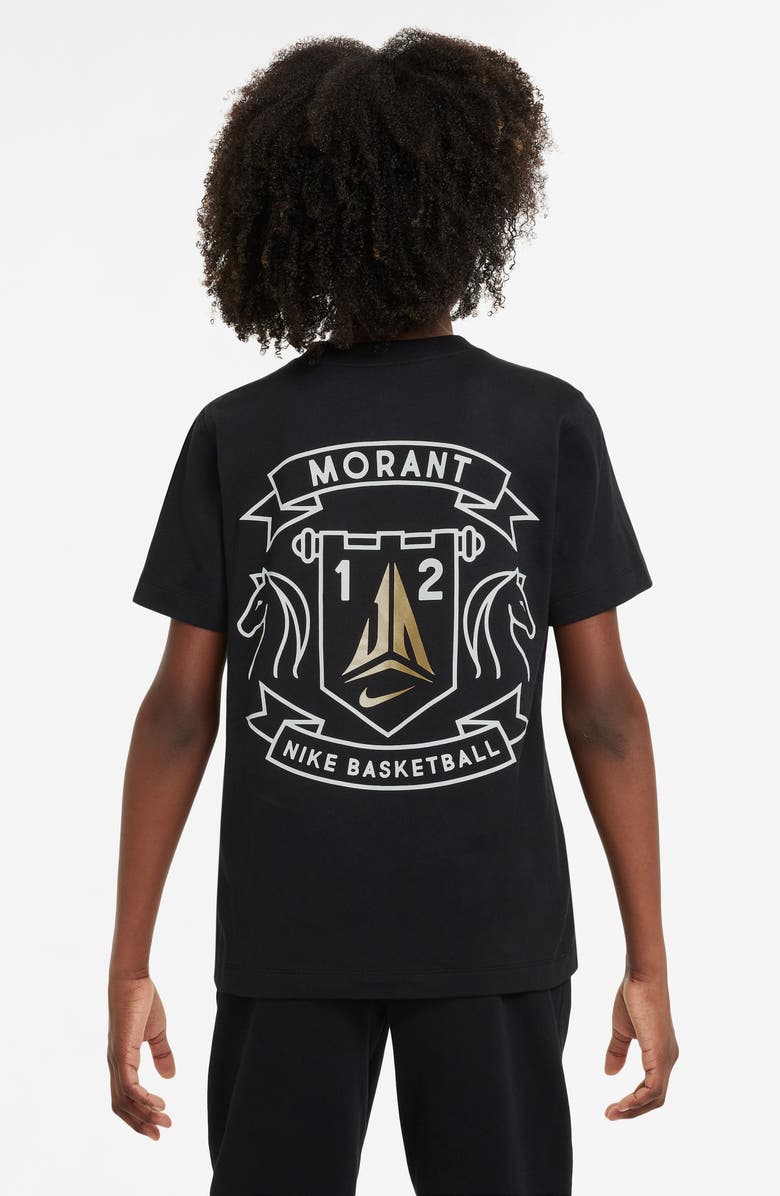 Nike Kids' Ja Morant Sportswear Cotton Graphic T-Shirt, Alternate, color, Black