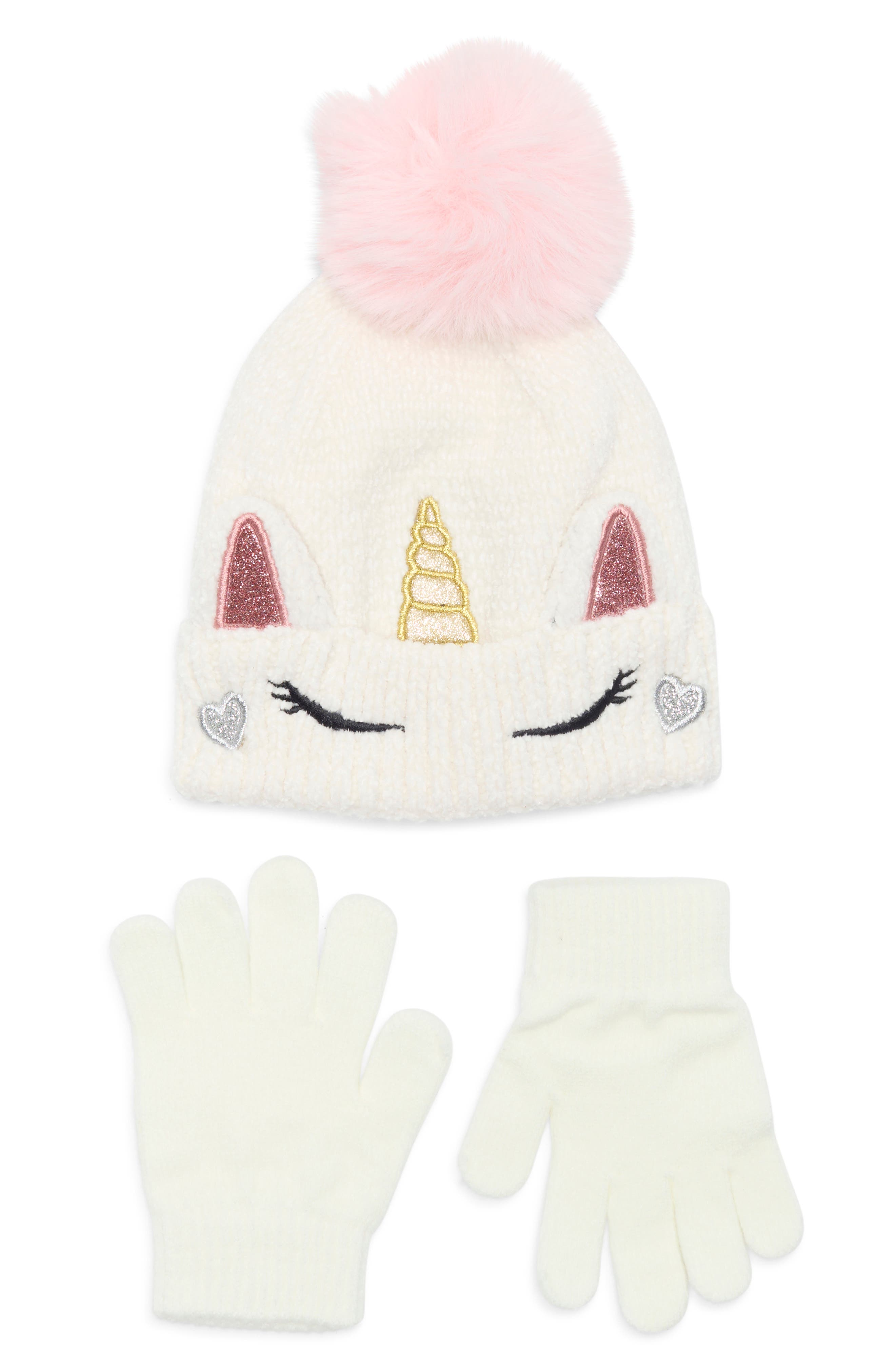 Kids' Unicorn Beanie & Gloves Set