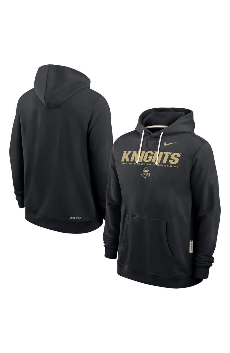 Nike Men's Nike Black UCF Knights 2025 Sideline Standard Issue Dri-FIT Hoodie, Main, color, Black