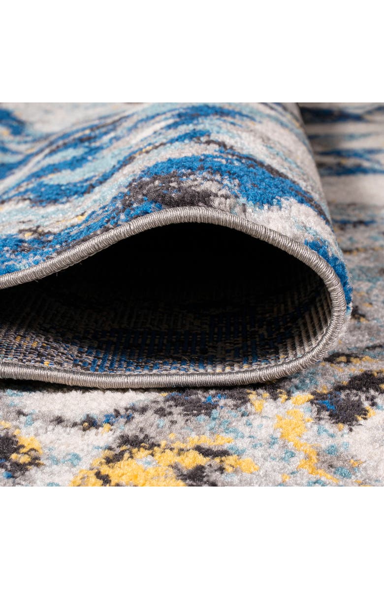 JONATHAN Y Pebble Marbled Abstract Area Rug, Alternate, color, Dark Gray/Blue