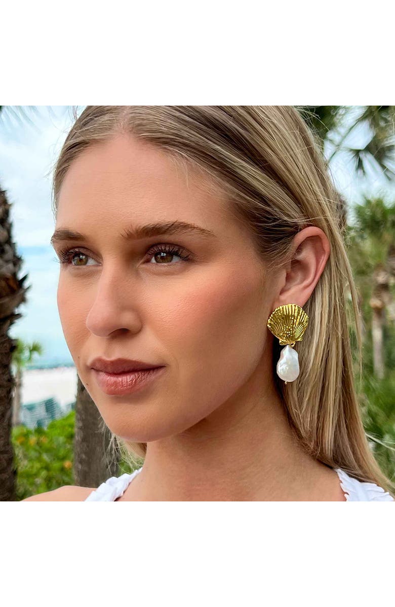 Sequin Vittoria Drop Earrings, Alternate, color, Pearl