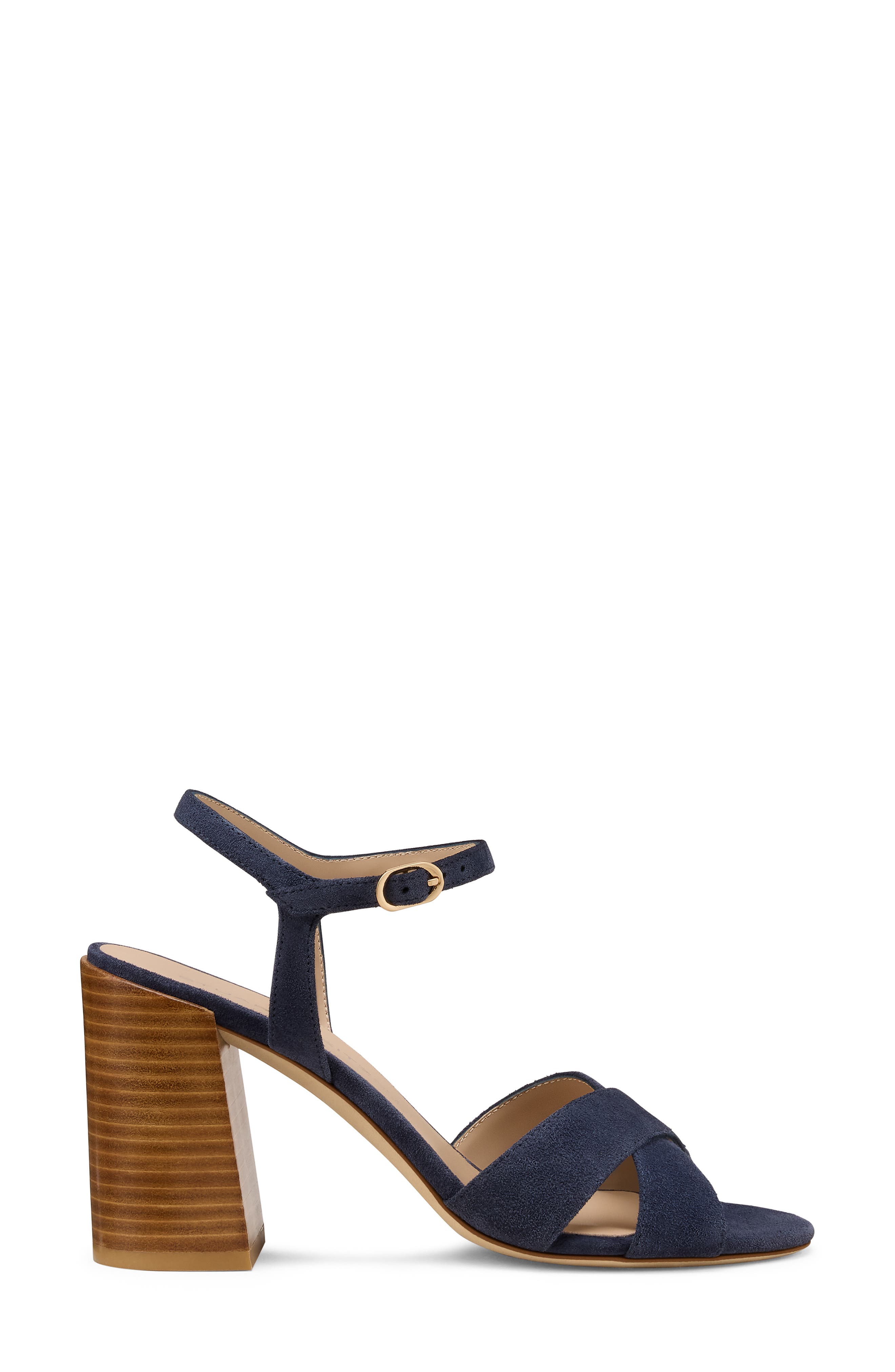 Alyssa Ankle Strap Sandal, Alternate, color, NICE BLUE/ NEW CAMEL