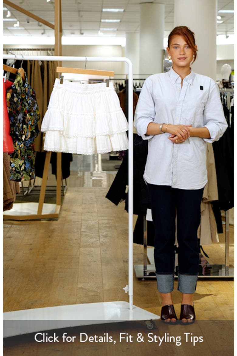 Charpelle Tiered Ruffle Miniskirt video