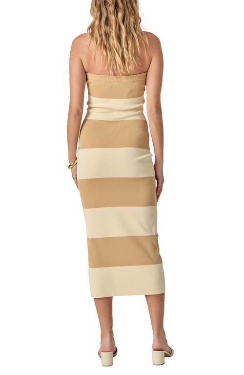 Endless Rose Stripe Strapless Tube Midi Dress