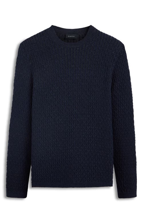 Bugatchi Merino Wool Diamond Stitch Sweater In Blue