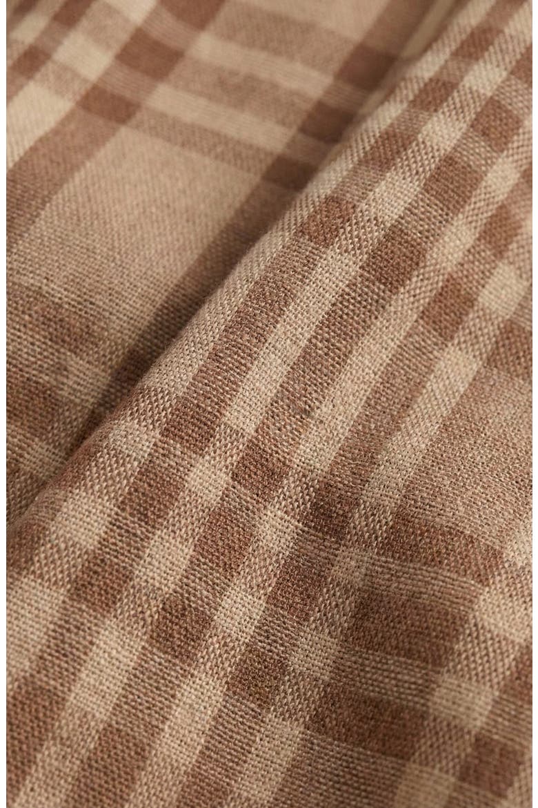 Plaid Pleated Pocket Skirt, Alternate, color, Tan / Beige Plaid
