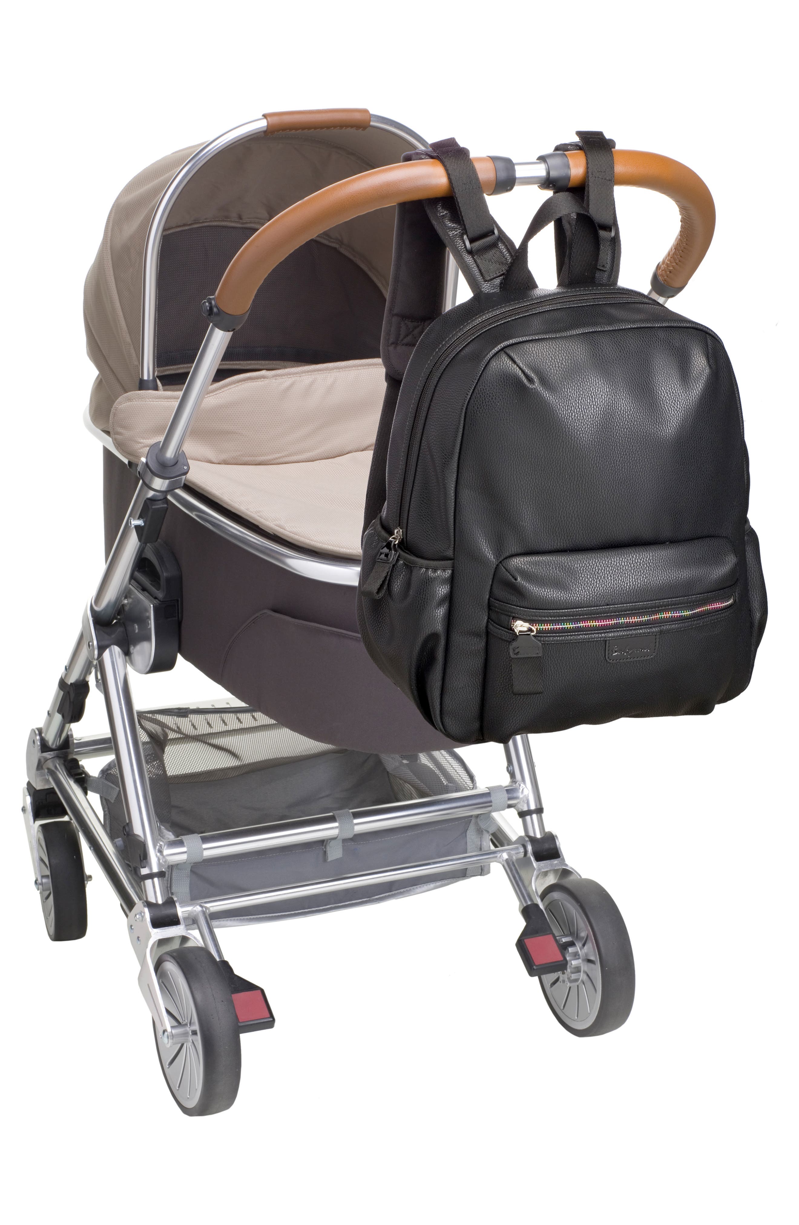 Babymel Luna Faux Leather Diaper Bag, Alternate, color, 