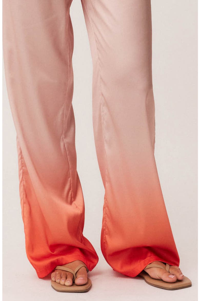 Amaya Satin Pants, Alternate, color, PEACH OMBRE