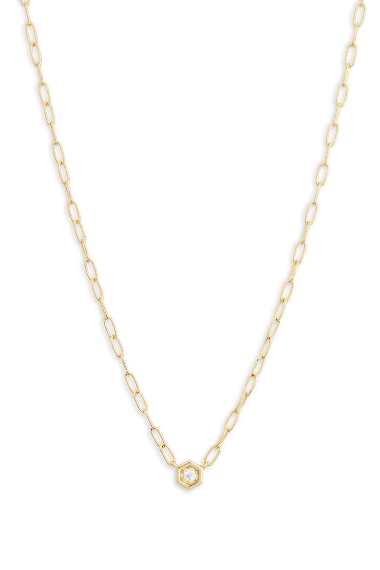 Cubic Zirconia Pendant Necklace, Alternate, color, GOLD