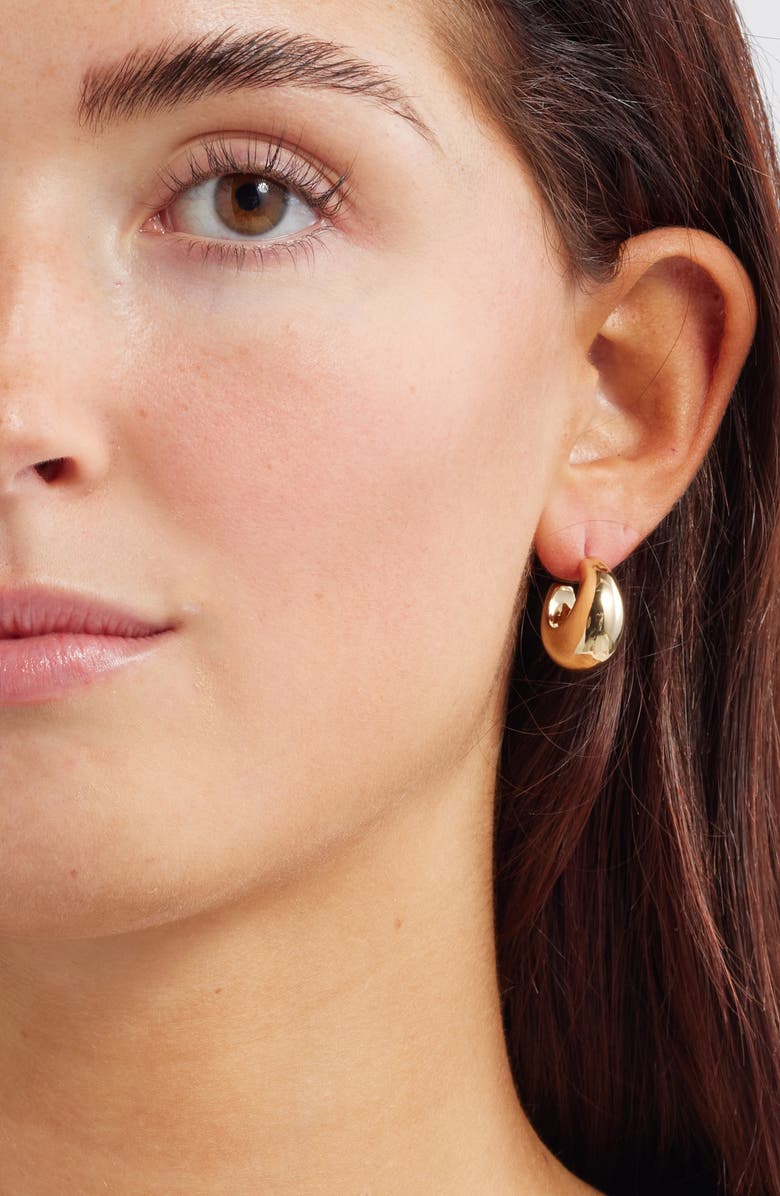 Nordstrom Set of 3 Wide Hoop Earrings, Alternate, color, Gold