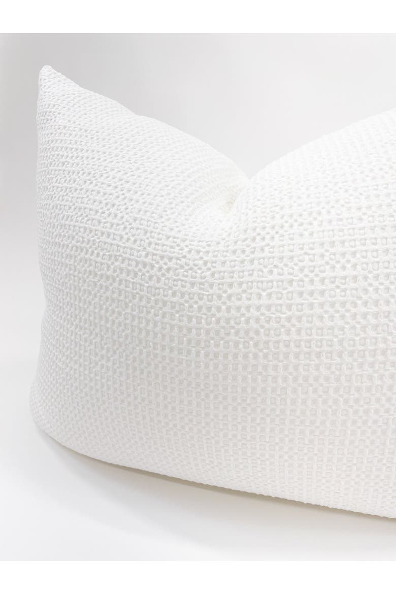 Dutch Euro Cotton Waffle Bed Pillow with Down Alternative Insert, Alternate, color, White