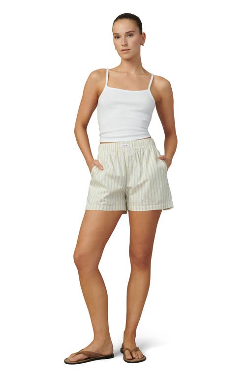 Joe's The High Rise Cotton Boxer Shorts In Anise Flower Varig