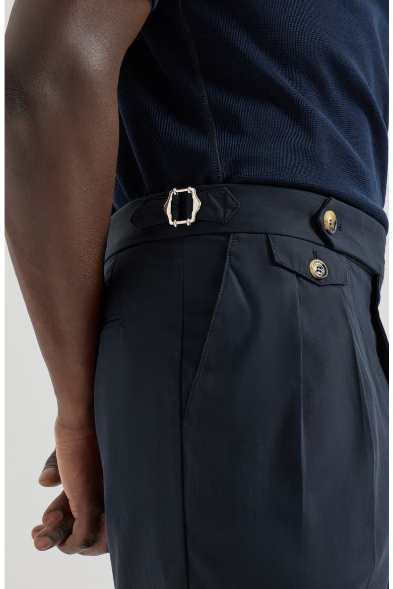Cotton twill trousers, Alternate, color, Navy Blue