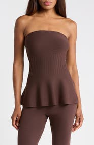 EDIT by JASON WU Strapless Peplum Top