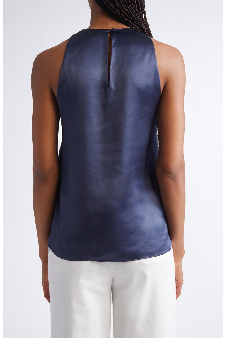 Sleeveless Silk Satin Top, Alternate, color, 11N NEW BLUE