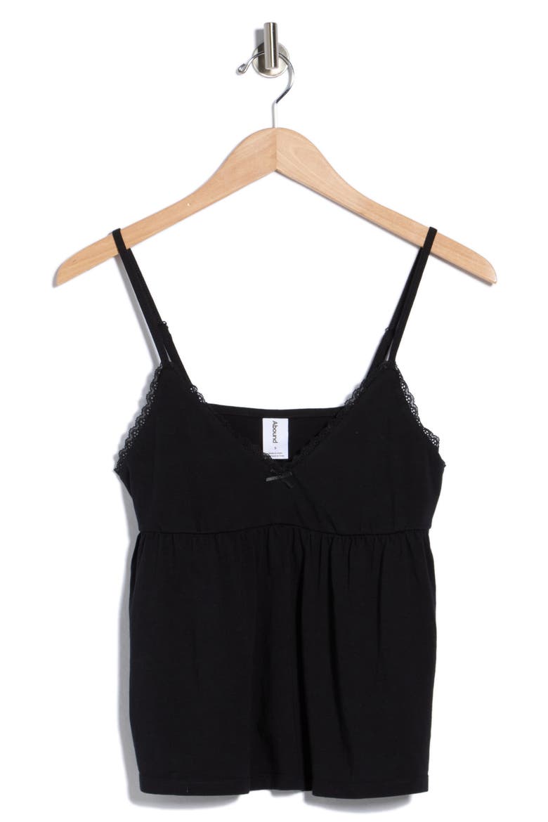 Babydoll Knit Cami, Alternate, color, BLACK