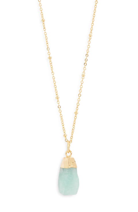 Amazonite Pendant Necklace