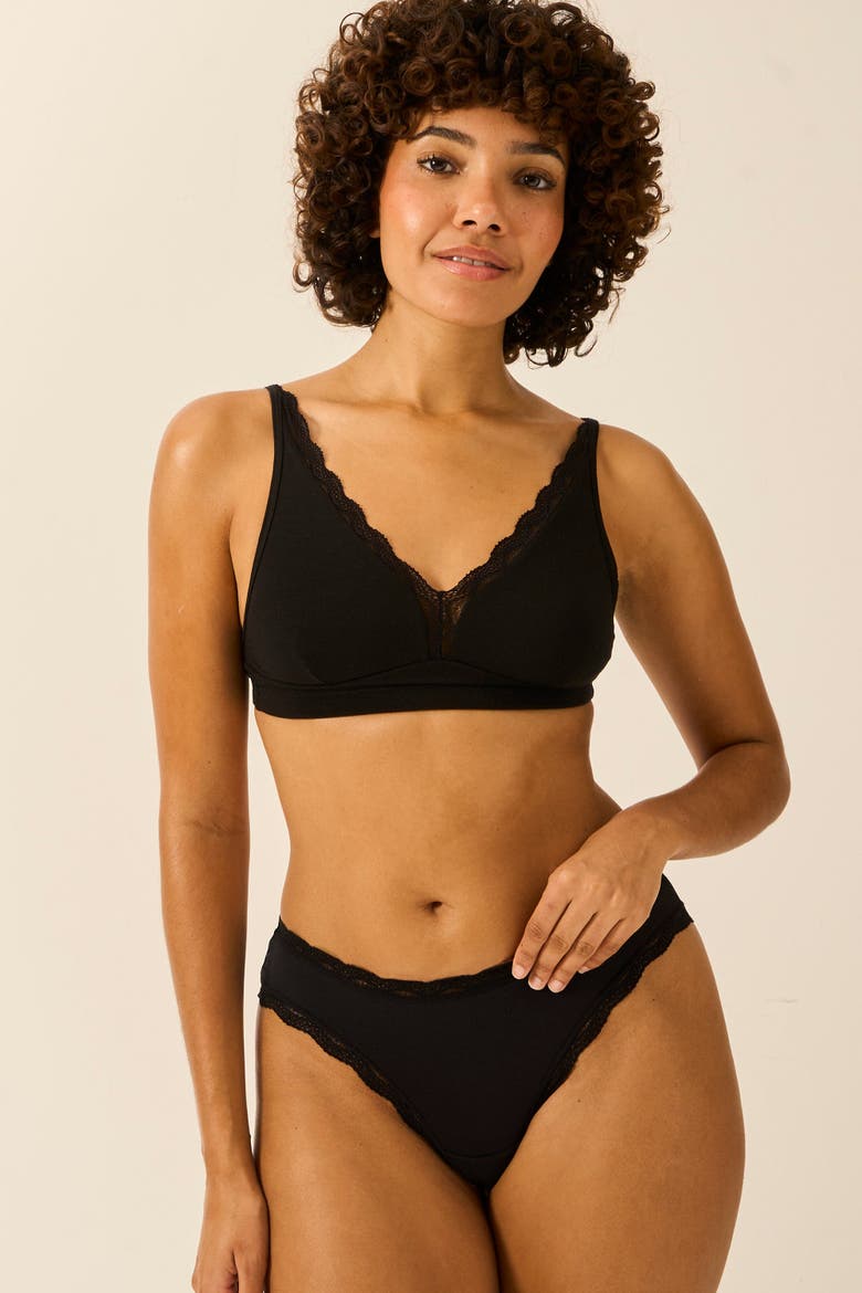 Lace Plunge Two Pack, Alternate, color, Black