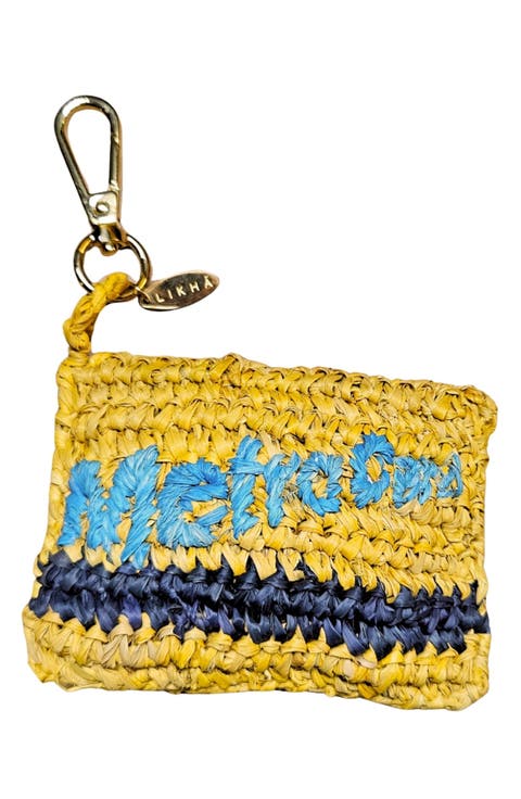 NYC Metrocard Raffia Bag Charm